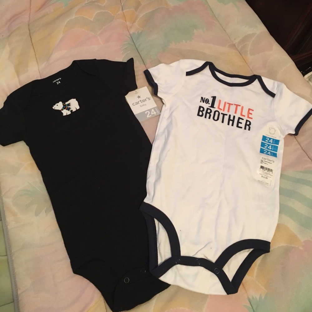 NWT- 2 CARTER’ S Adorable Onesies Size: 24 months